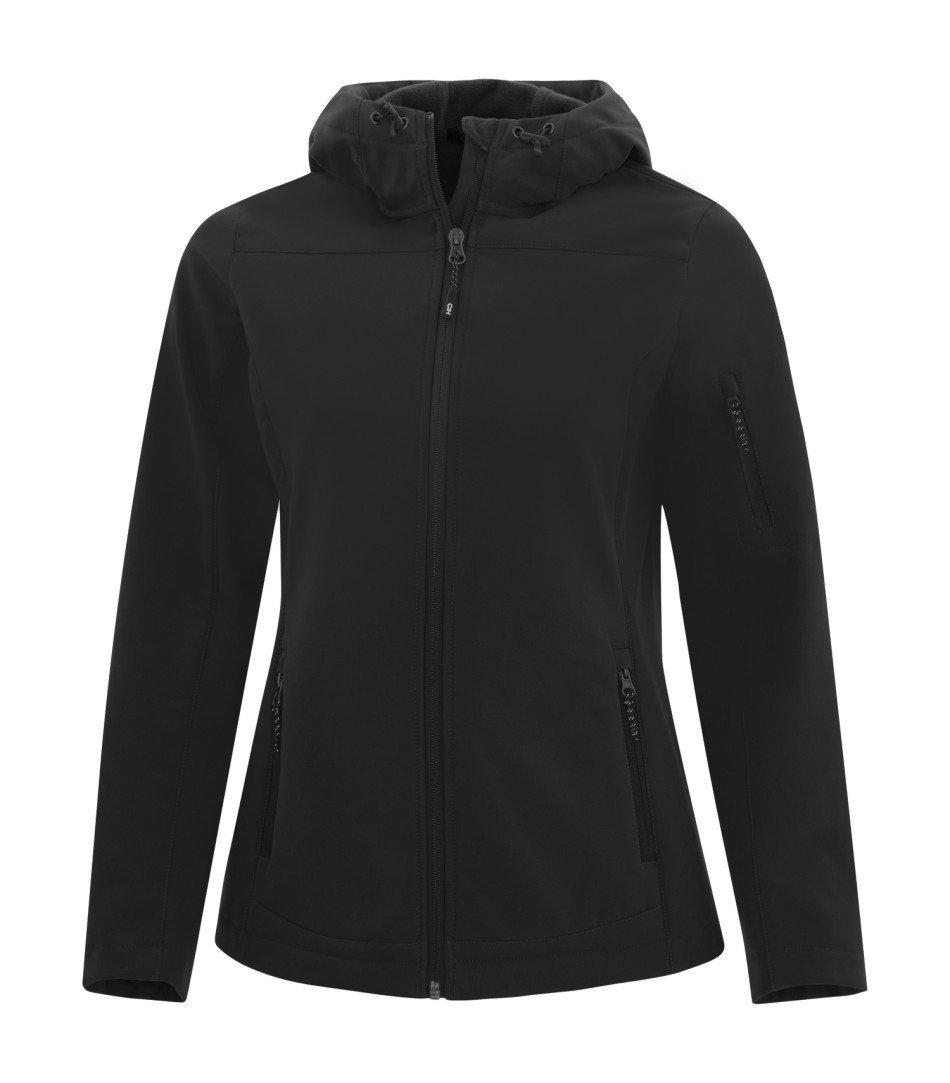COAL HARBOUR® ESSENTIAL HOODED SOFT SHELL LADIES' JACKET. L7605